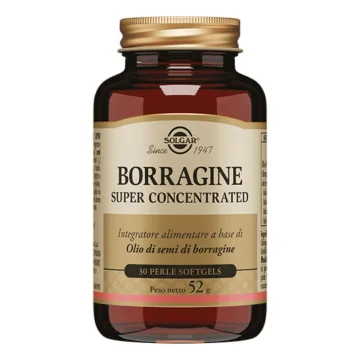 Solgar Borragine Super Concentrated 30 Perle Softgels - Integratore alimentare per le funzionalit&agrave; della pelle articolare e trofismo