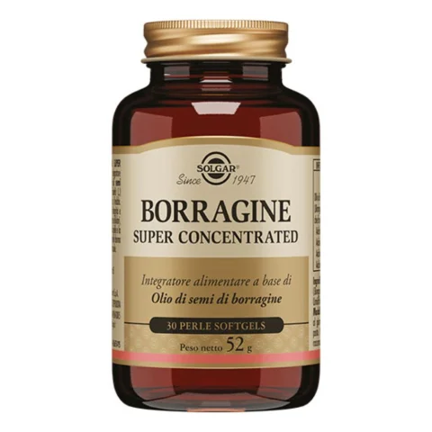 Solgar Borragine Super Concentrated 30 Perle Softgels - Integratore alimentare per le funzionalit&agrave; della pelle articolare e trofismo