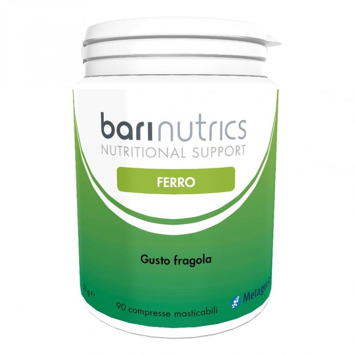 Barinutrics Ferro Fragola 90 compresse masticabili Integratore alimentare di ferro
