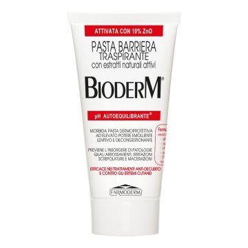 Bioderm Pasta Barriera Traspirante con Zinco 300 ml - Ad elevato potere dermoprotettivo emolliente e lenitivo