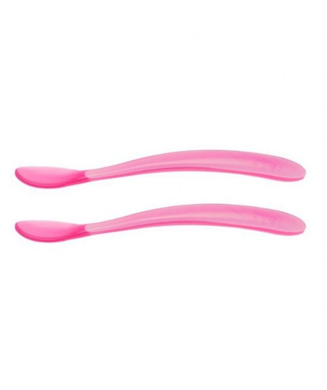 Chicco Cucchiaio Silicone 6m+ Rosa 2 Pezzi