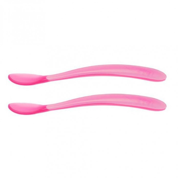 Chicco Cucchiaio Silicone 6m+ Rosa 2 Pezzi