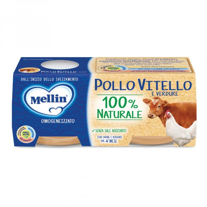 OMO MELLIN Pollo/Vit.Verd2x80g