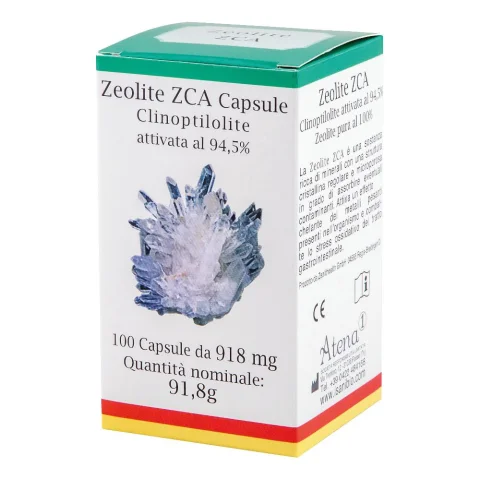 Zeolite ZCA 100 Capsule 91,8GR Atena - Clinoptilolite Attivata Zeolite ZCA 100 Capsule 91,8GR Atena - Clinoptilolite Attivata