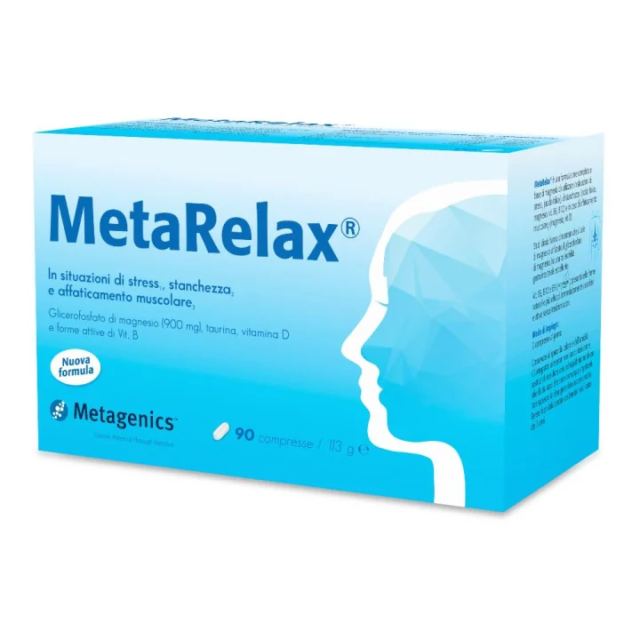 MetaRelax Metagenics 90 compresse NEW - Integratore per stress stanchezza e affaticamento