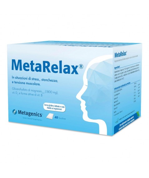 MetaRelax Metagenics 40 Buste New - Integratore per stress stanchezza e affaticamento