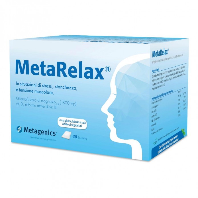 MetaRelax Metagenics 40 Buste New - Integratore per stress stanchezza e affaticamento