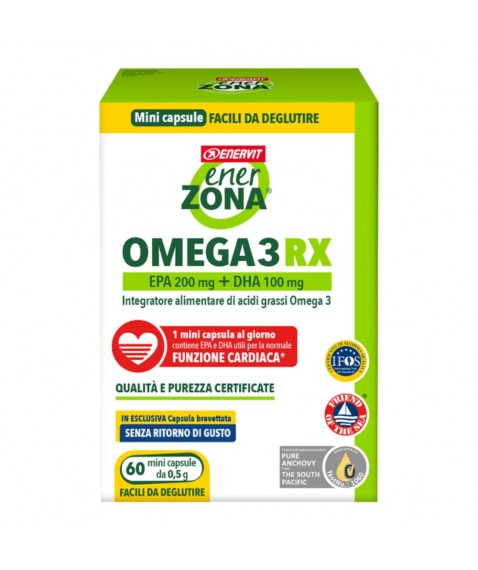 Enerzona Omega 3RX 60 capsule 0,5 g Integratore di Omega 3 per il controllo del colesterolo