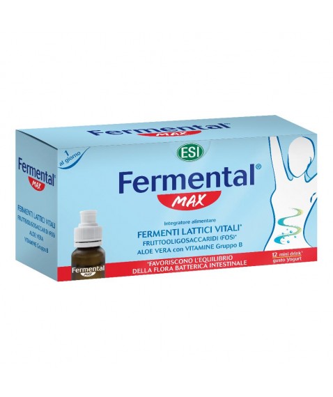 Esi Fermental Max Mini Drink 12 Flaconcini  da 10 ml - Integratore ripristina flora batterica intestinale