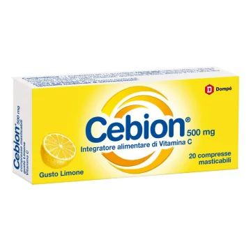Cebion Vitamina C Masticabile 500mg Limone 20 Compresse Cebion Vitamina C Masticabile 500mg Limone 20 Compresse