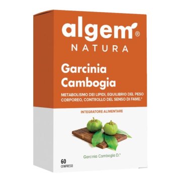 Algem Garcinia Cambogia 60 compresse Integratore per il controllo del senso di fame e il metabolismo dei grassi