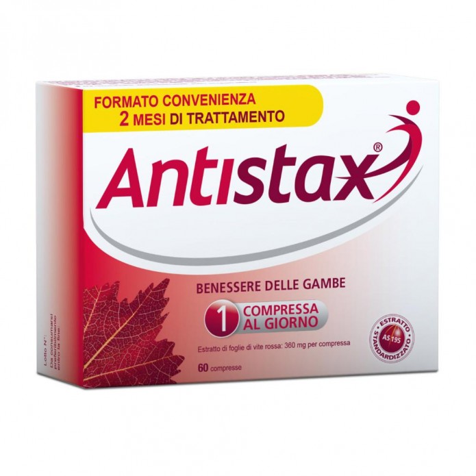Antistax 60 Compresse 360 mg - Integratore per il Benessere delle Gambe ed il Microcircolo