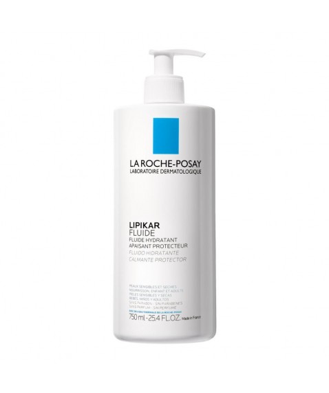 La Roche Posay Lipikar Fluido Idratante Lenitivo e Protettivo per la Pelle Secca 750 ml