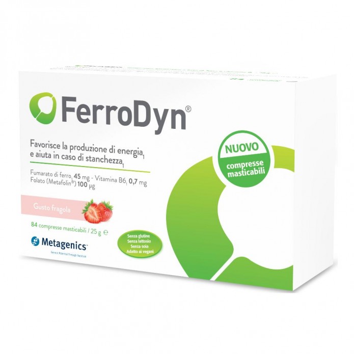 FerroDyn Metagenics 84 Compresse Masticabili - Integratore di ferro