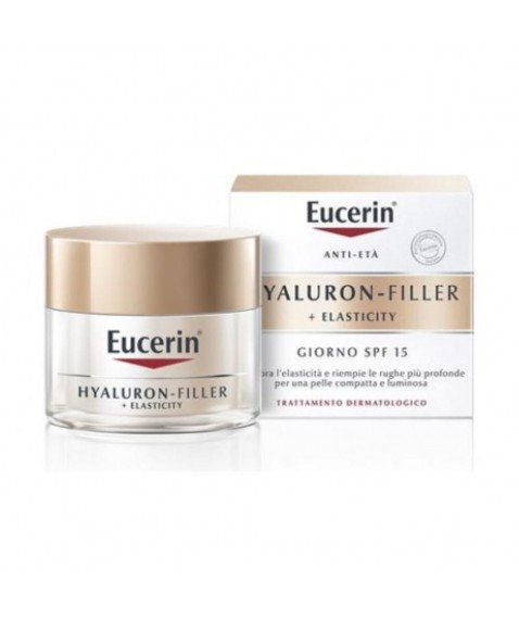 Eucerin Hyaluron-Filler + Elasticity Crema Antirughe Giorno SPF 15 50 ml - Per la pelle matura 