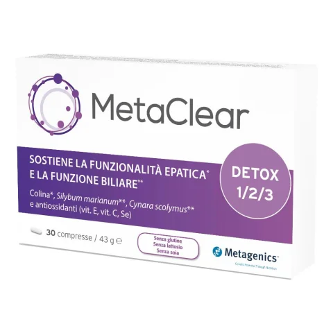 MetaClear 30 compresse Integratore per la funzione epatica MetaClear 30 compresse Integratore per la funzione epatica