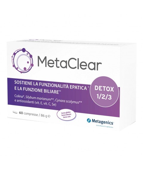 MetaClear Metagenics 60 Compresse - Integratore per la funzione epatica