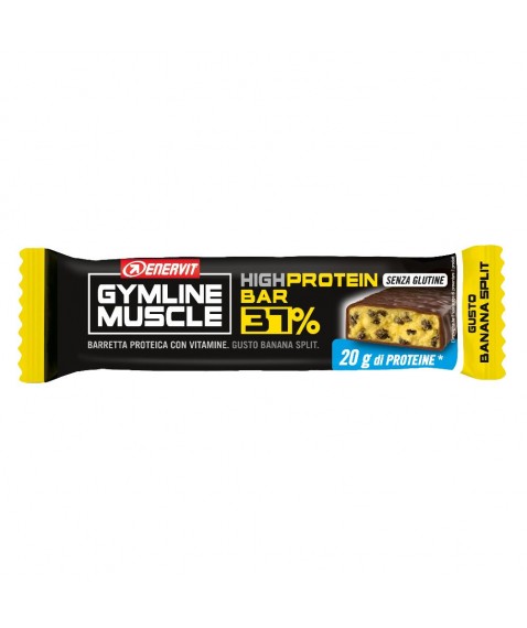 Gymline Muscle High Protein Bar 37% Barretta Proteica gusto Banana Split  54 g 1 Pezzo