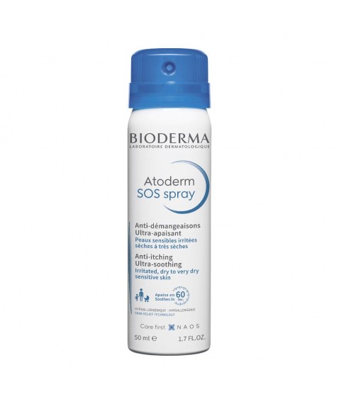 Bioderma Atoderm SOS Spray Anti-prurito Pelle Secca 50 ml