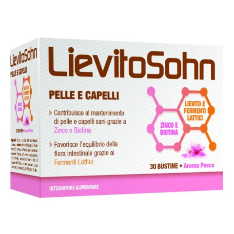 LievitoSohn 30 buste Integratore per il mantenimento di capelli e pelle sani
