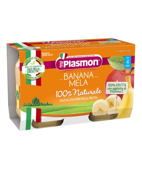 PLASMON OMO BANANA MELA 2X104G