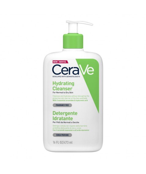 CeraVe Detergente Idratante per Viso e Corpo 473 ml - Per pelli da normali a secche