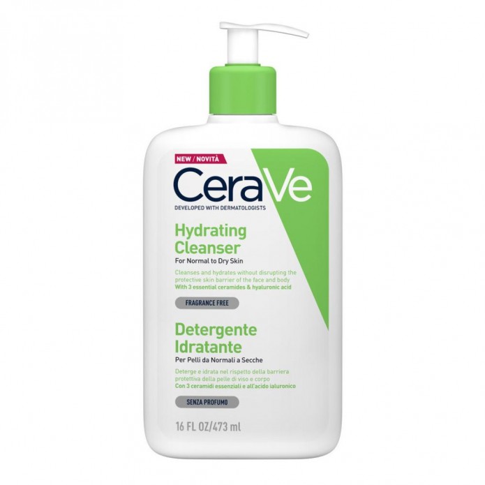 CeraVe Detergente Idratante per Viso e Corpo 473 ml - Per pelli da normali a secche