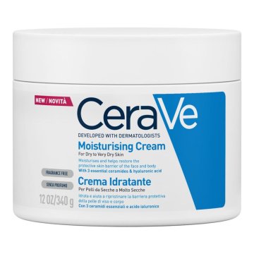 CeraVe Crema Idratante Viso e Corpo 340 gr - Per pelli da secche a molto secche