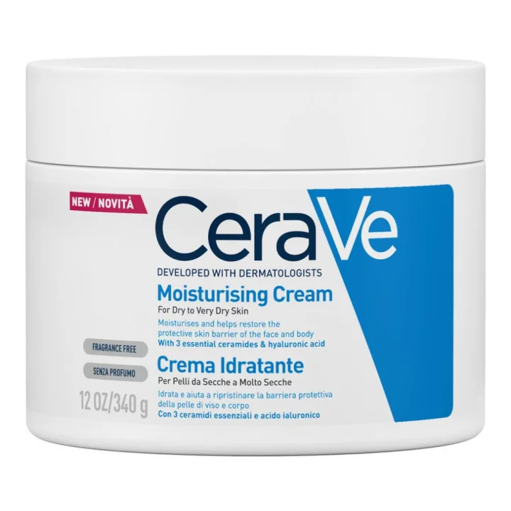 CeraVe Crema Idratante Viso e Corpo 340 gr - Per pelli da secche a molto secche