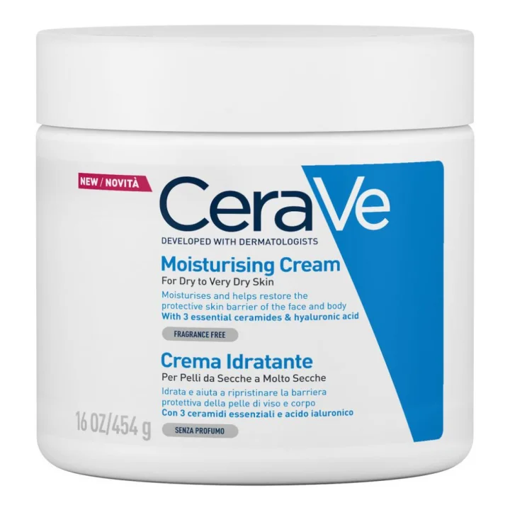 CeraVe Crema Corpo Idratante per pelli molto secche 454 grammi