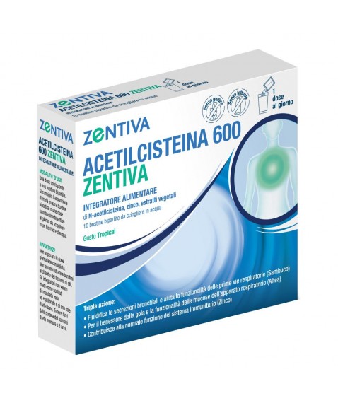 Acetilcisteina 600 Zentiva 10 bustine 