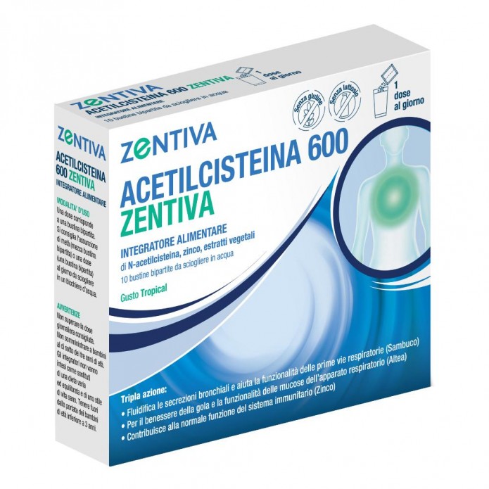 Acetilcisteina 600 Zentiva 10 bustine 