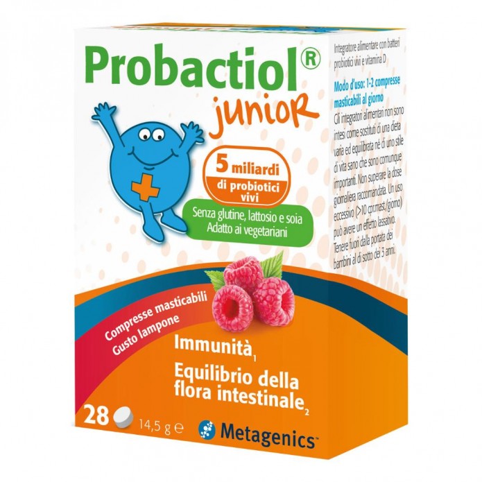 Probactiol Junior NEW 28 compresse masticabili Integratore di fermenti lattici per bambini
