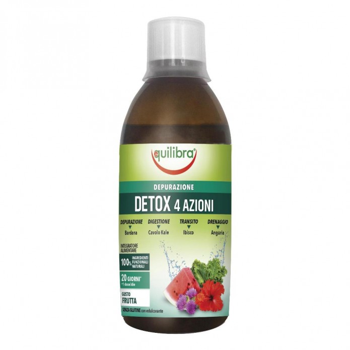 Equilibra Detox 4 Azioni 500 ml - Depurativo per il benessere dell'apparato gastrointestinale e del fegato