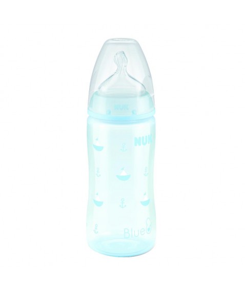 NUK Bib.R&B Sil.Blu 0-6m 300ml