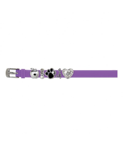 BRACCIALETTO LILAC SIL C/CHARM