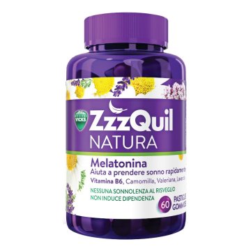 Vicks ZzzQuil Natura 60 pastiglie Integratore alimentare per favorire il sonno
