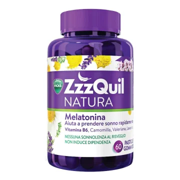 Vicks ZzzQuil Natura 60 pastiglie Integratore alimentare per favorire il sonno