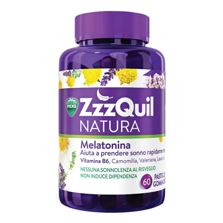 Vicks ZzzQuil Natura 60 pastiglie Integratore alimentare per favorire il sonno