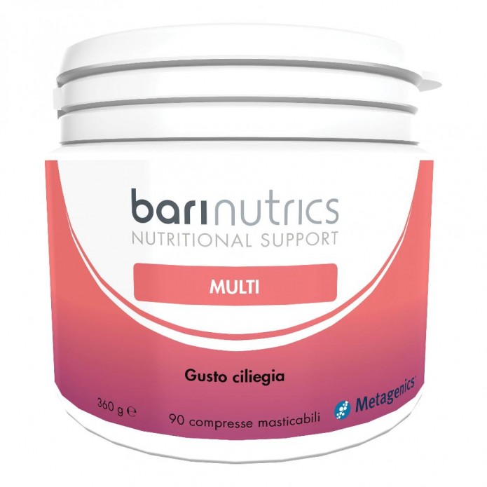 Barinutrics Multi Ciliegia 90 compresse masticabili Integratore di vitamine e minerali a facile assorbimento