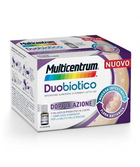 Multicentrum Duobiotico 8 Flaconcini - Integratore alimentare di fermenti lattici vivi