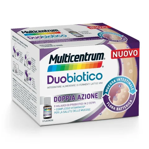 Multicentrum Duobiotico 8 Flaconcini - Integratore alimentare di fermenti lattici vivi