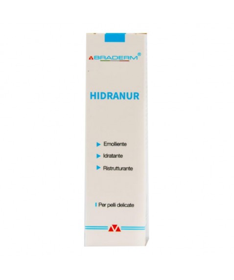 Braderm Hidranur Crema Idratante Emolliente Ristrutturante Corpo per Pelli Delicate 200 ml