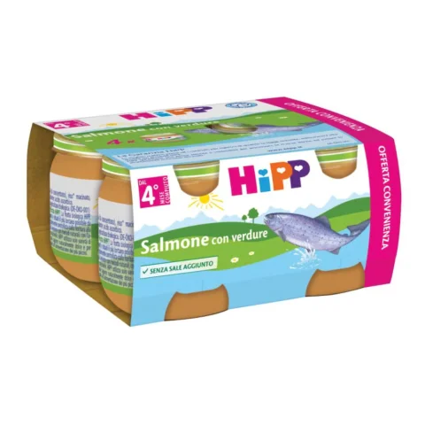 OMO HIPP Salmone/Verdure 4x80g OMO HIPP Salmone/Verdure 4x80g