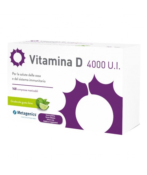 Vitamina D 4000 U.I. Metagenics 168 Compresse Masticabili - Integratore per il benessere osseo del sistema immunitario