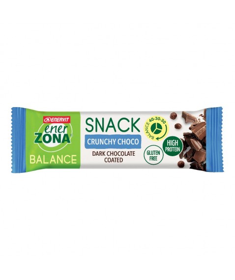 EnerZona Snack Balance Cacao Croccante 33 gr barretta al cacao croccante, ricoperta di cioccolato fondente