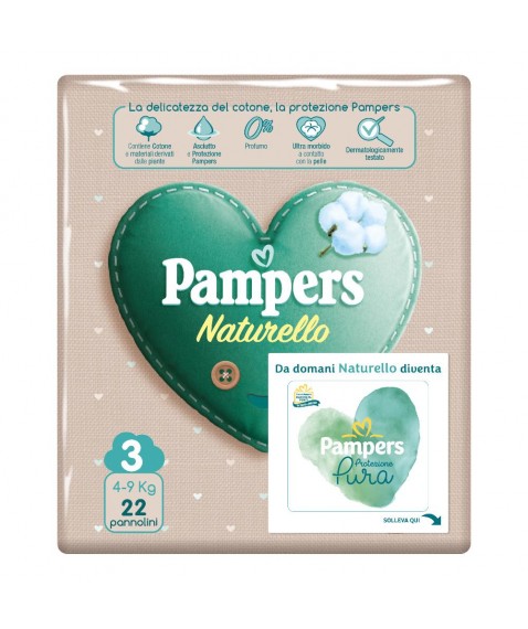 PAMPERS NATUR.3(4-9Kg)22pz