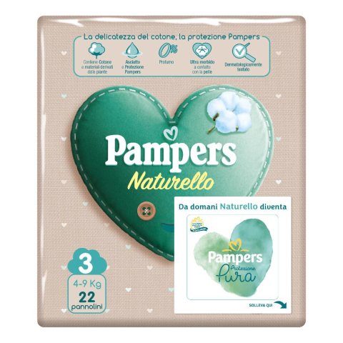 PAMPERS NATUR.3(4-9Kg)22pz PAMPERS NATUR.3(4-9Kg)22pz