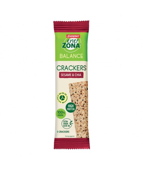 EnerZona Crackers Monodose Sesame & chia minipack da 25 gr crackers al sesamo e alla chia