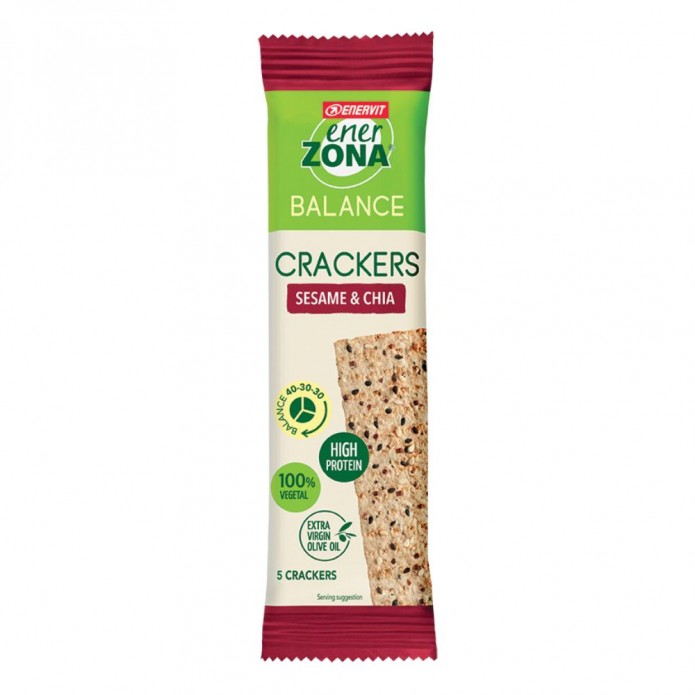 EnerZona Crackers Monodose Sesame & chia minipack da 25 gr crackers al sesamo e alla chia